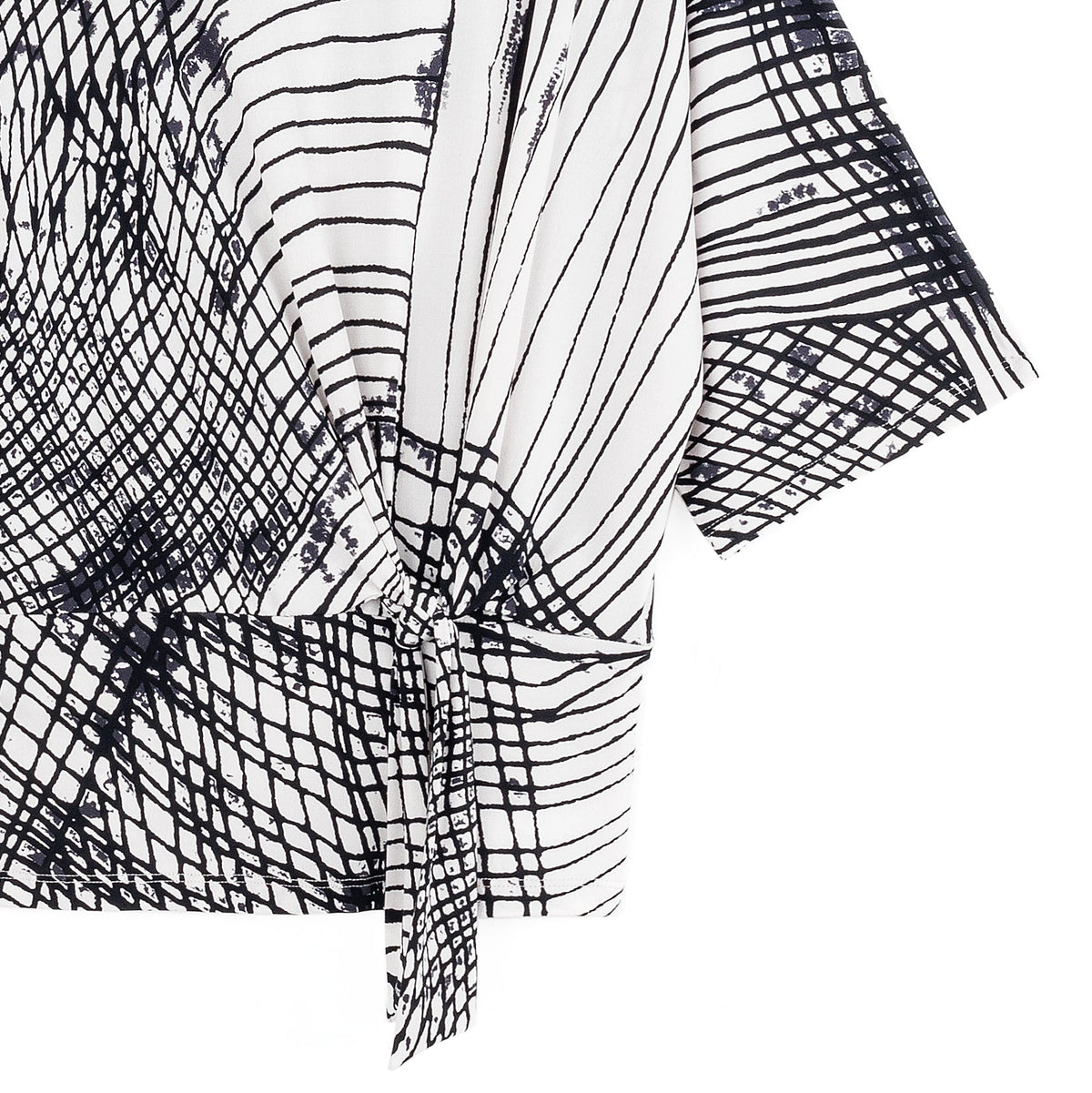 Clara Sunwoo Recommended - Signature Side Tie Top - Web Lines - Final Sale