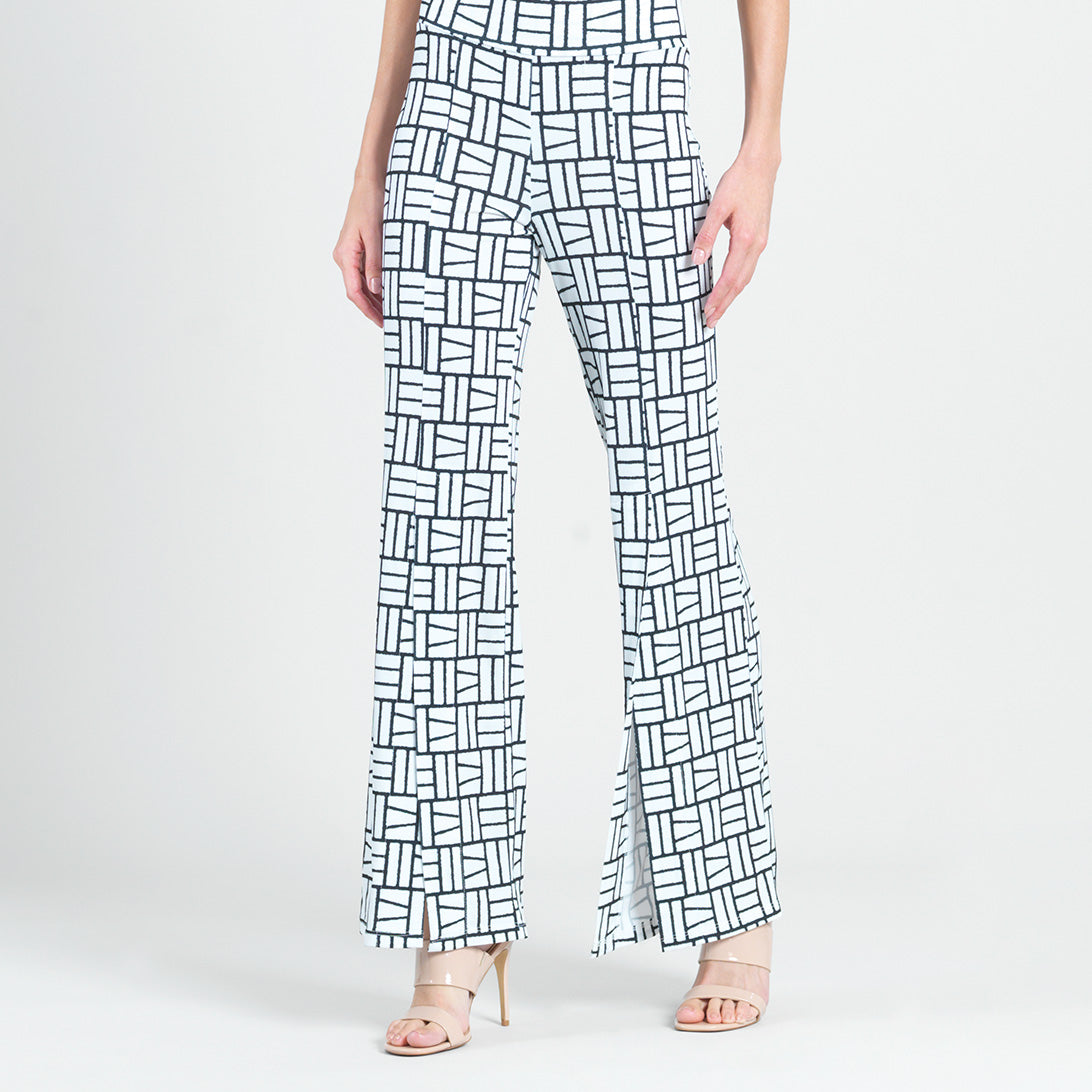 Clara Sunwoo Popular - Kick Front High Slit Pant - Geo Rectangle - Final Sale!