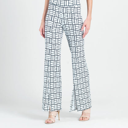 Clara Sunwoo Popular - Kick Front High Slit Pant - Geo Rectangle - Final Sale!
