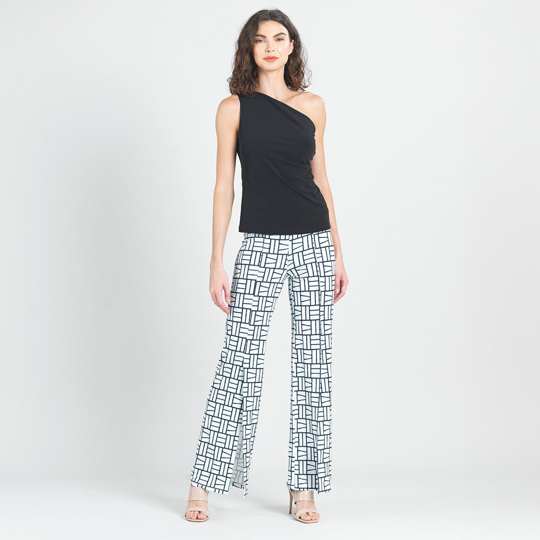 Clara Sunwoo Popular - Kick Front High Slit Pant - Geo Rectangle - Final Sale!