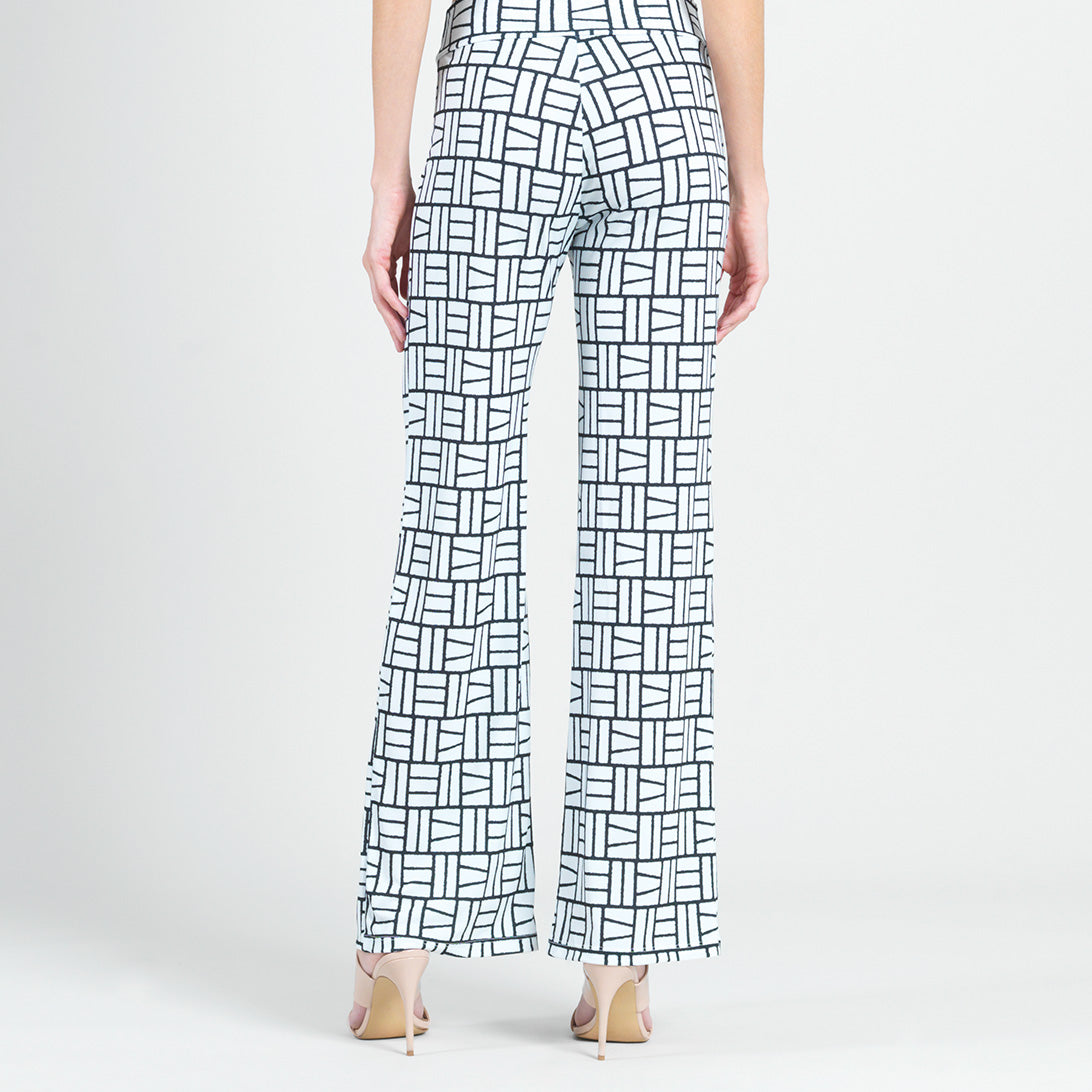 Clara Sunwoo Popular - Kick Front High Slit Pant - Geo Rectangle - Final Sale!