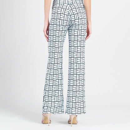 Clara Sunwoo Popular - Kick Front High Slit Pant - Geo Rectangle - Final Sale!