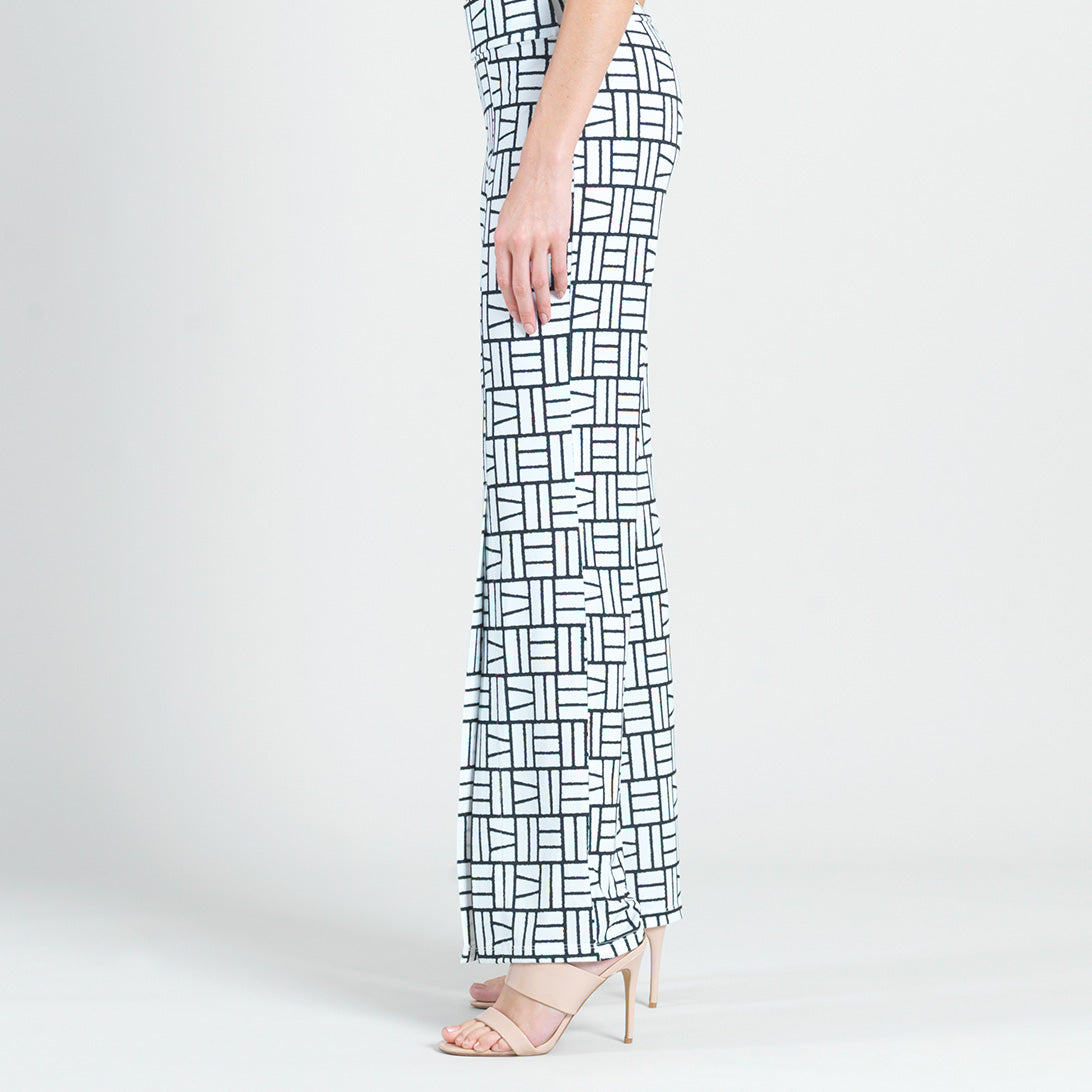 Clara Sunwoo Popular - Kick Front High Slit Pant - Geo Rectangle - Final Sale!