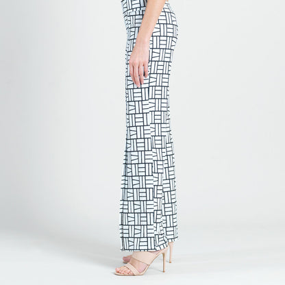 Clara Sunwoo Popular - Kick Front High Slit Pant - Geo Rectangle - Final Sale!