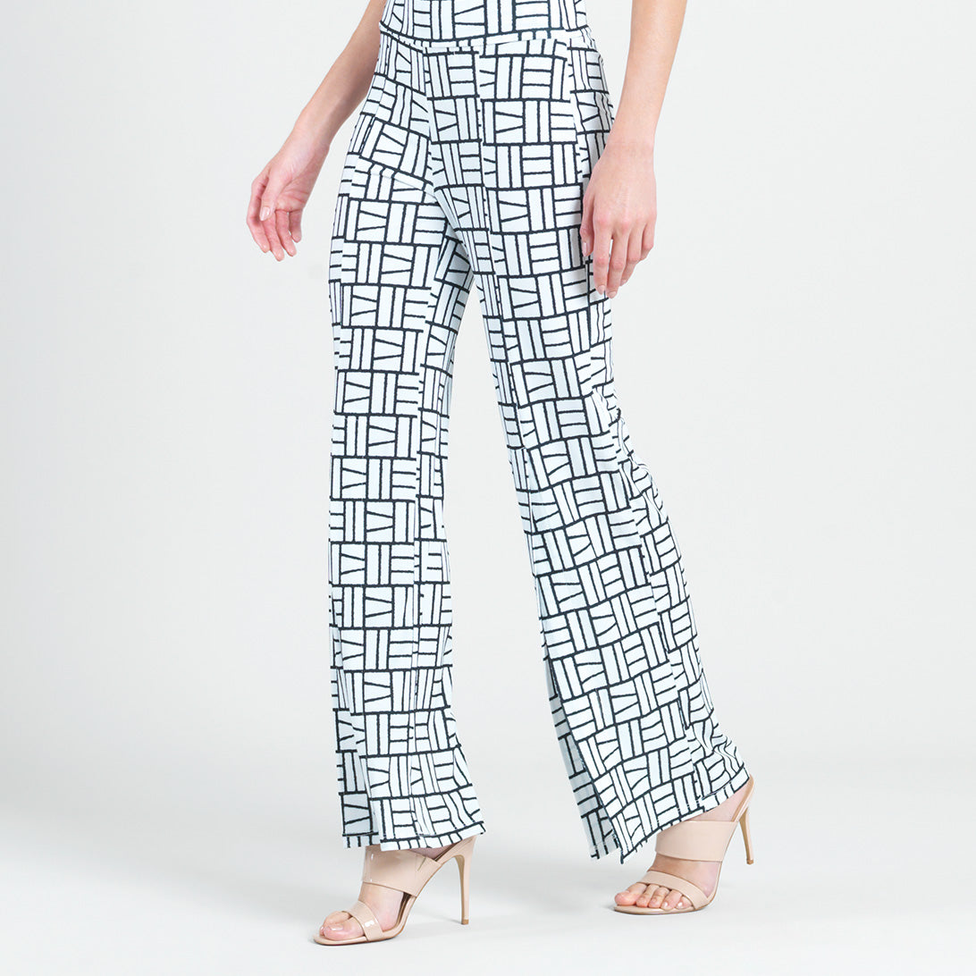 Clara Sunwoo Popular - Kick Front High Slit Pant - Geo Rectangle - Final Sale!