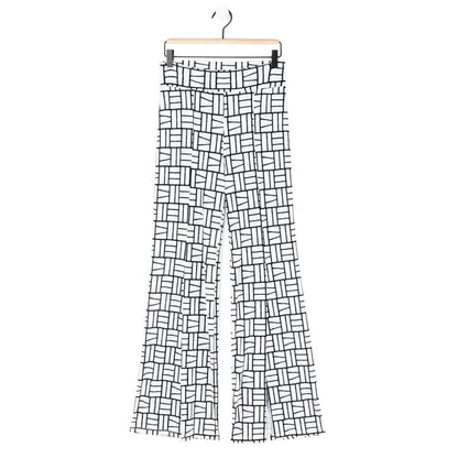 Clara Sunwoo Popular - Kick Front High Slit Pant - Geo Rectangle - Final Sale!