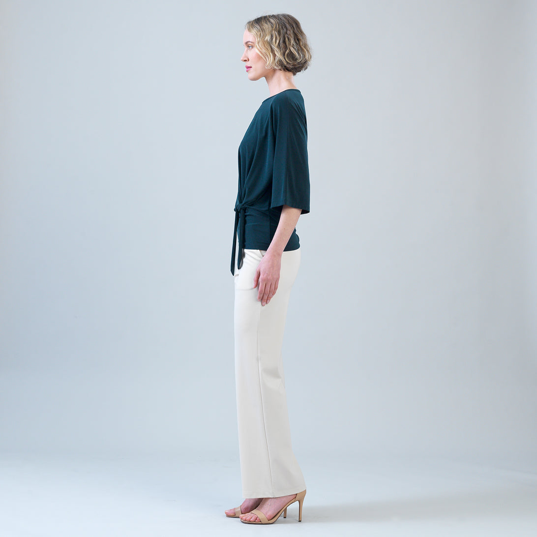 Clara Sunwoo Discount - Signature Side Tie Top - Hunter Green - Final Sale