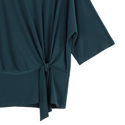 Clara Sunwoo Discount - Signature Side Tie Top - Hunter Green - Final Sale