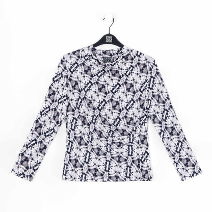 Clara Sunwoo Great Value - Textured Draped Neck Side Ruched Top - Circle Emblem - Final Sale!