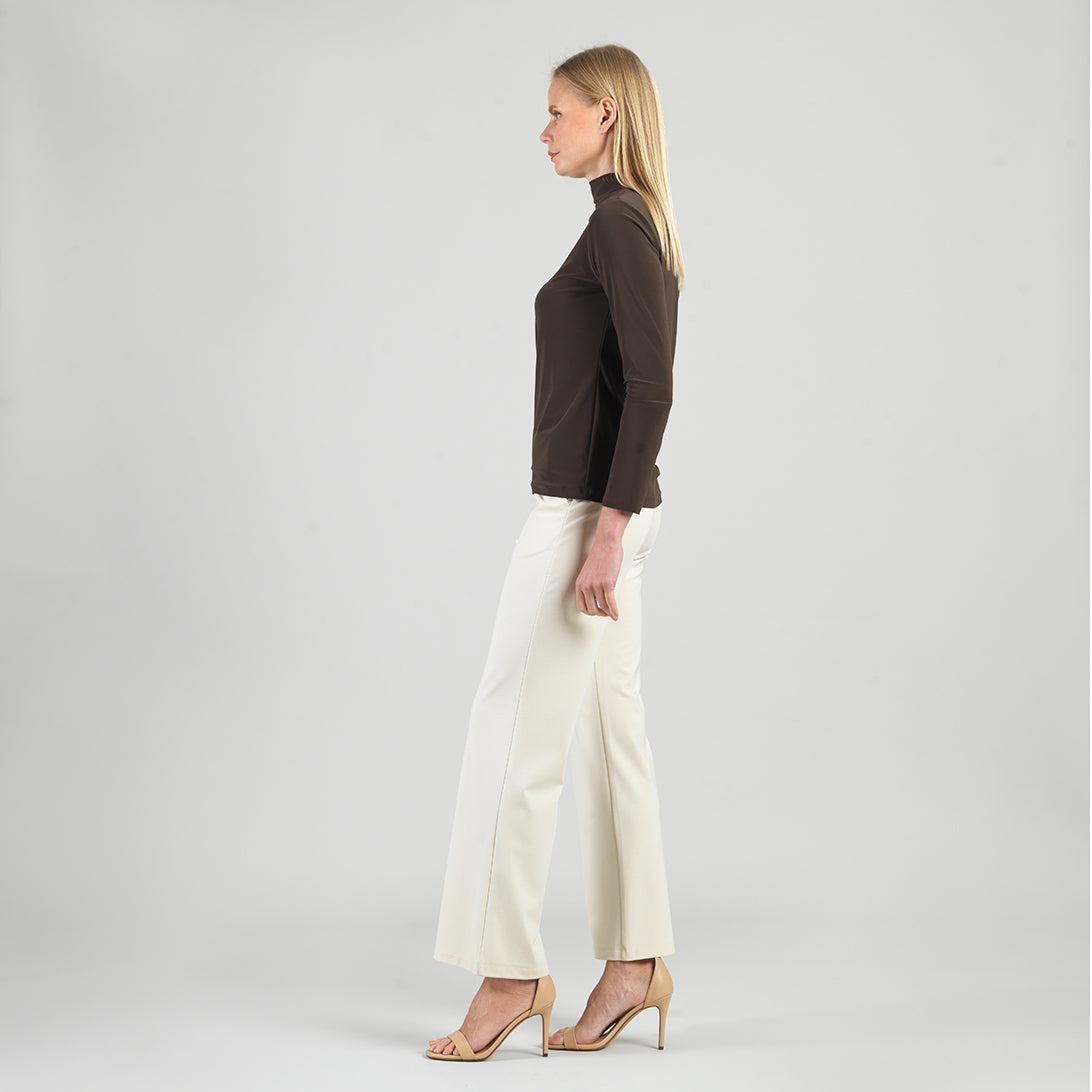 Clara Sunwoo Recommended - Mock Funnel Neck Top - Brown