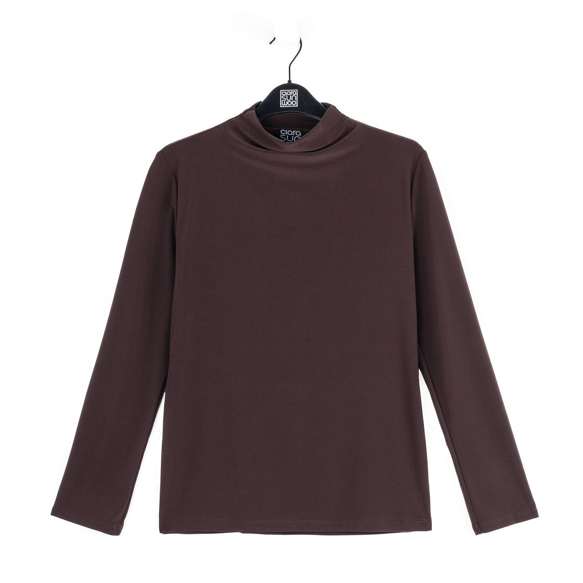 Clara Sunwoo Recommended - Mock Funnel Neck Top - Brown