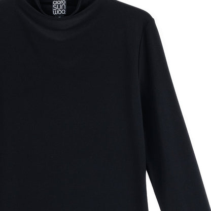 Clara Sunwoo Sale - Mock Funnel Neck Top - Black