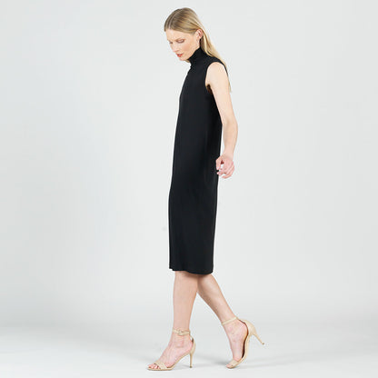 Clara Sunwoo Customer Favorite - Signature Mock Neck Midi Dress - Black - Final Sale!