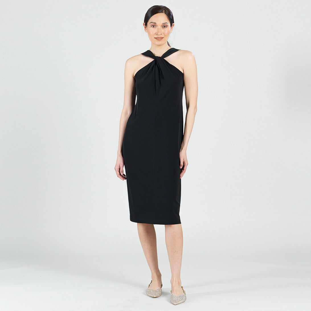 Clara Sunwoo Best Price - Grecian Halter Midi Sheath Dress - Black - Final Sale!