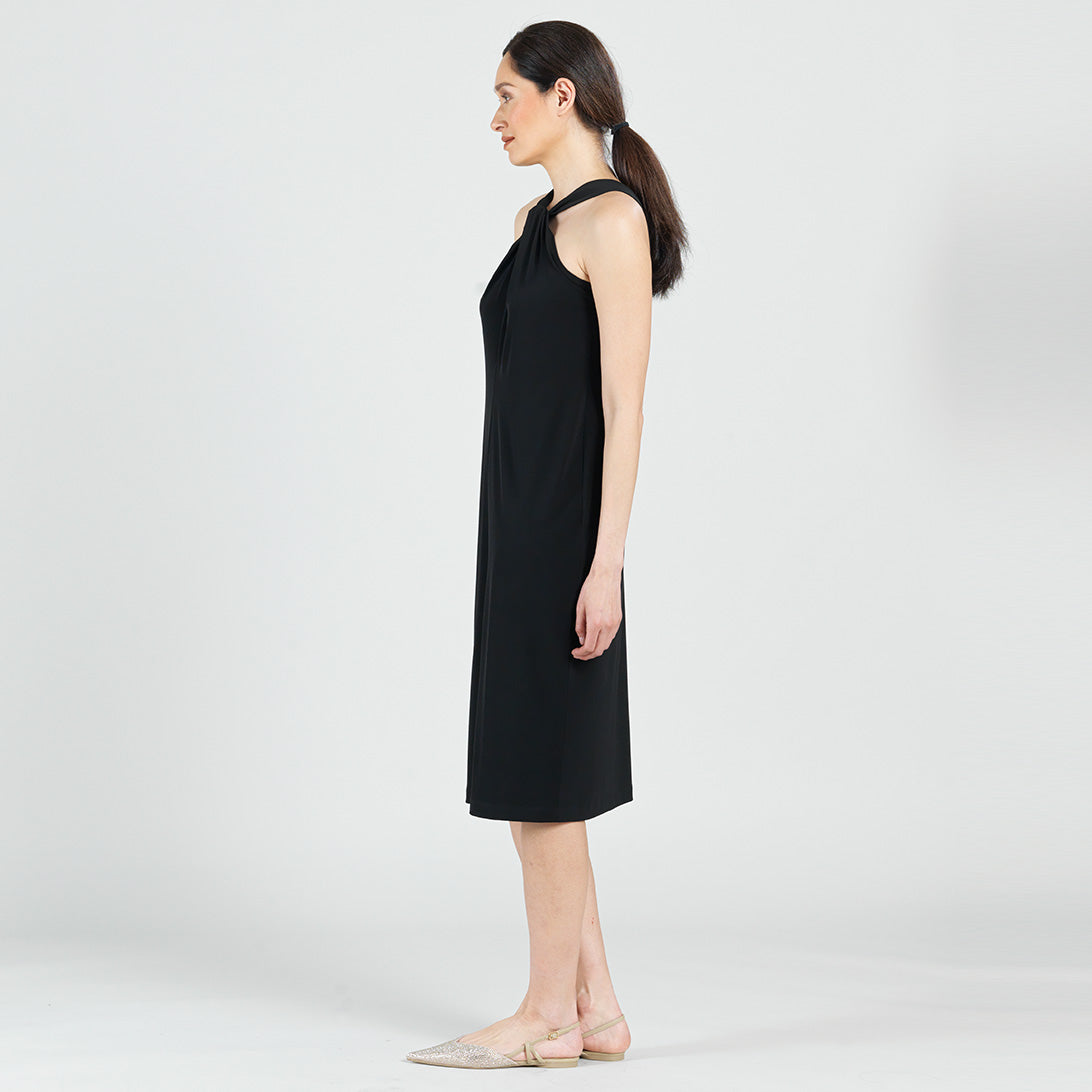 Clara Sunwoo Best Price - Grecian Halter Midi Sheath Dress - Black - Final Sale!