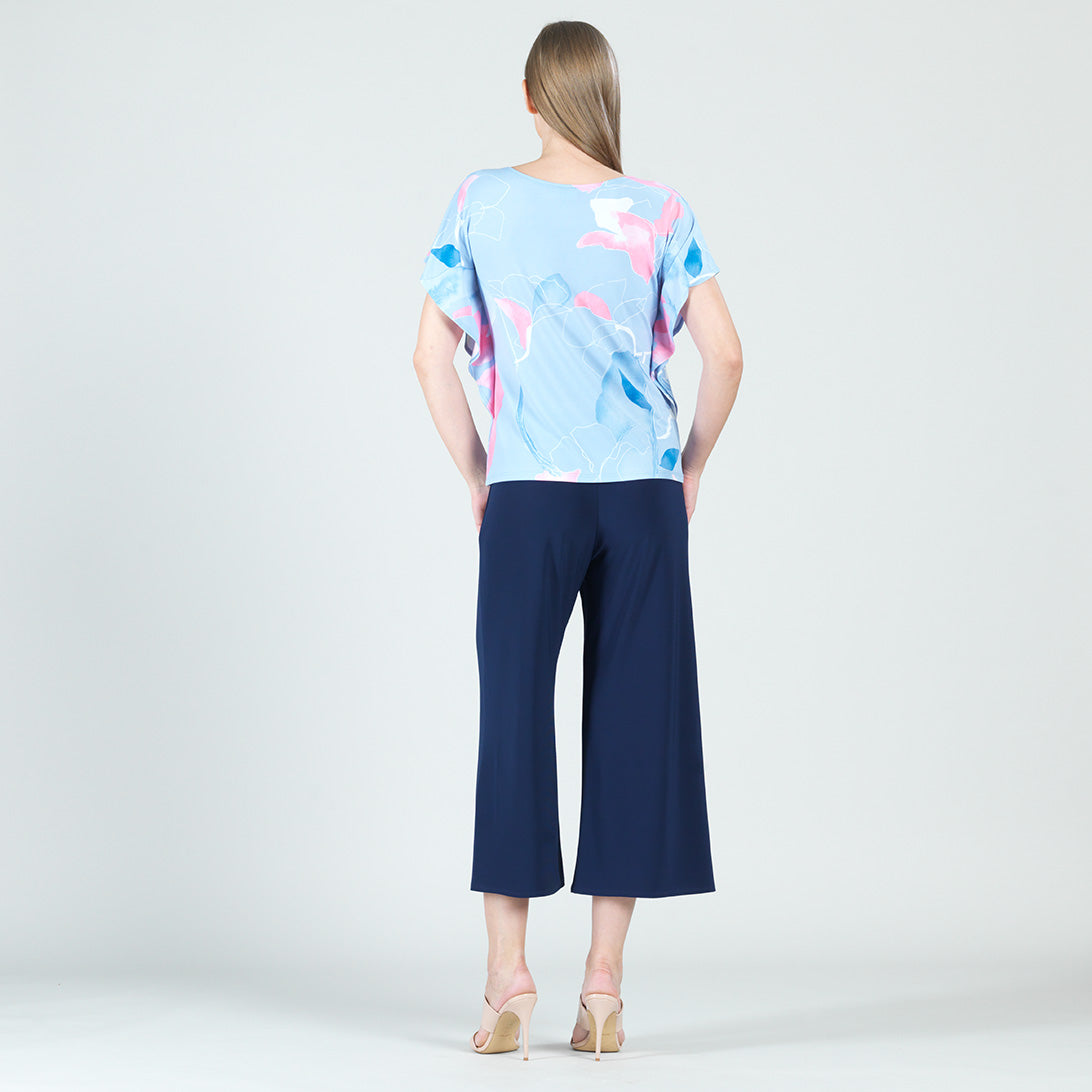 Clara Sunwoo Essential - Flutter Sleeve Top - Floral Sketch-Peri - Final Sale