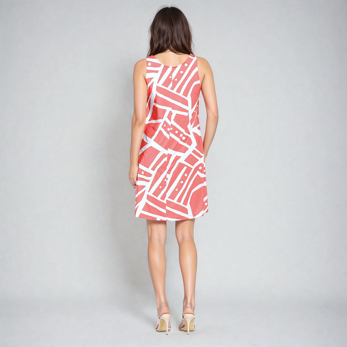 Clara Sunwoo Great Value - Jewel Neck Swing Dress - Stripes+Dots - Final Sale!
