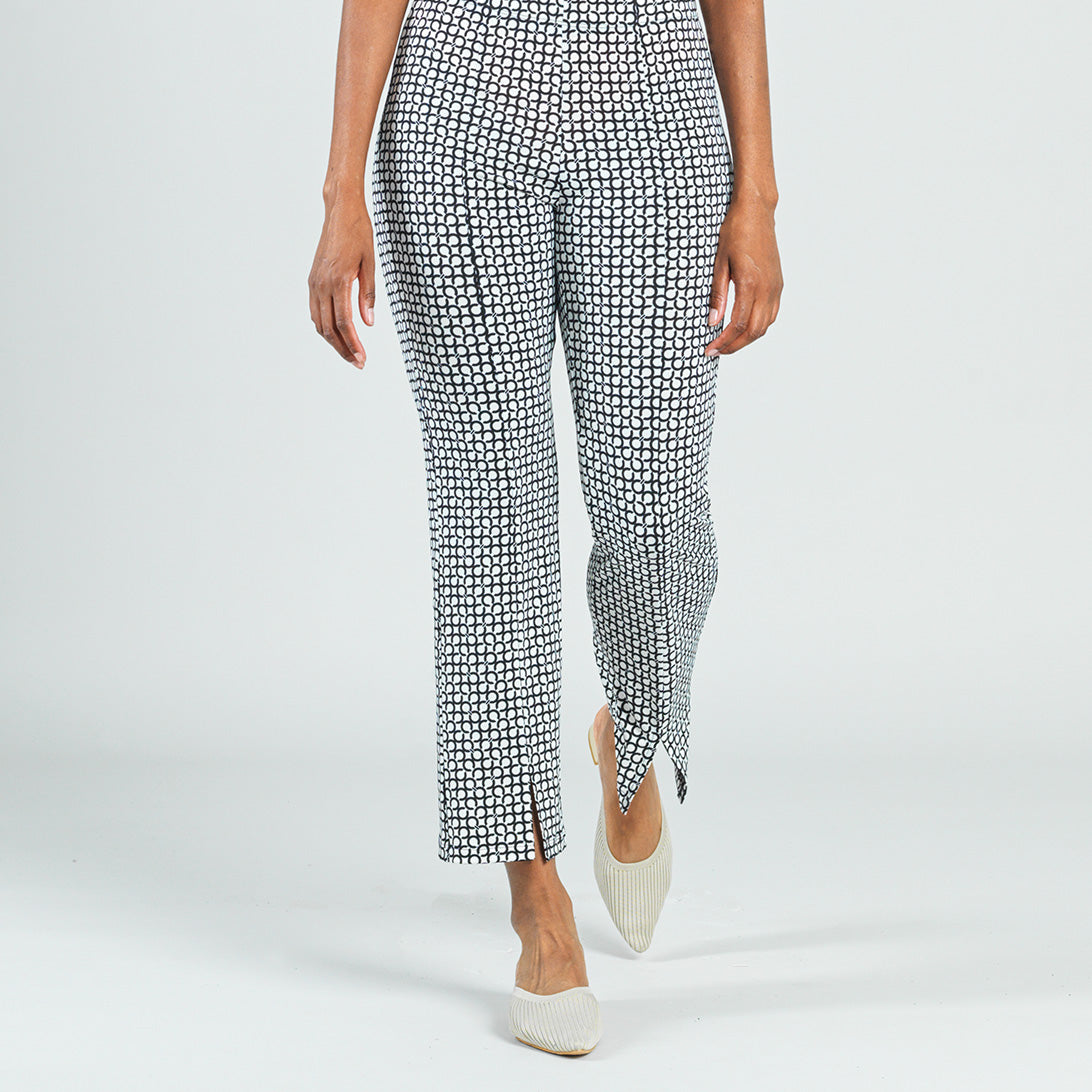 Clara Sunwoo Great Value - Center Seam Front Slit Ankle Pant - Chain Ring - Final Sale!