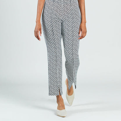 Clara Sunwoo Great Value - Center Seam Front Slit Ankle Pant - Chain Ring - Final Sale!