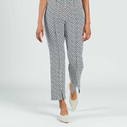 Clara Sunwoo Great Value - Center Seam Front Slit Ankle Pant - Chain Ring - Final Sale!