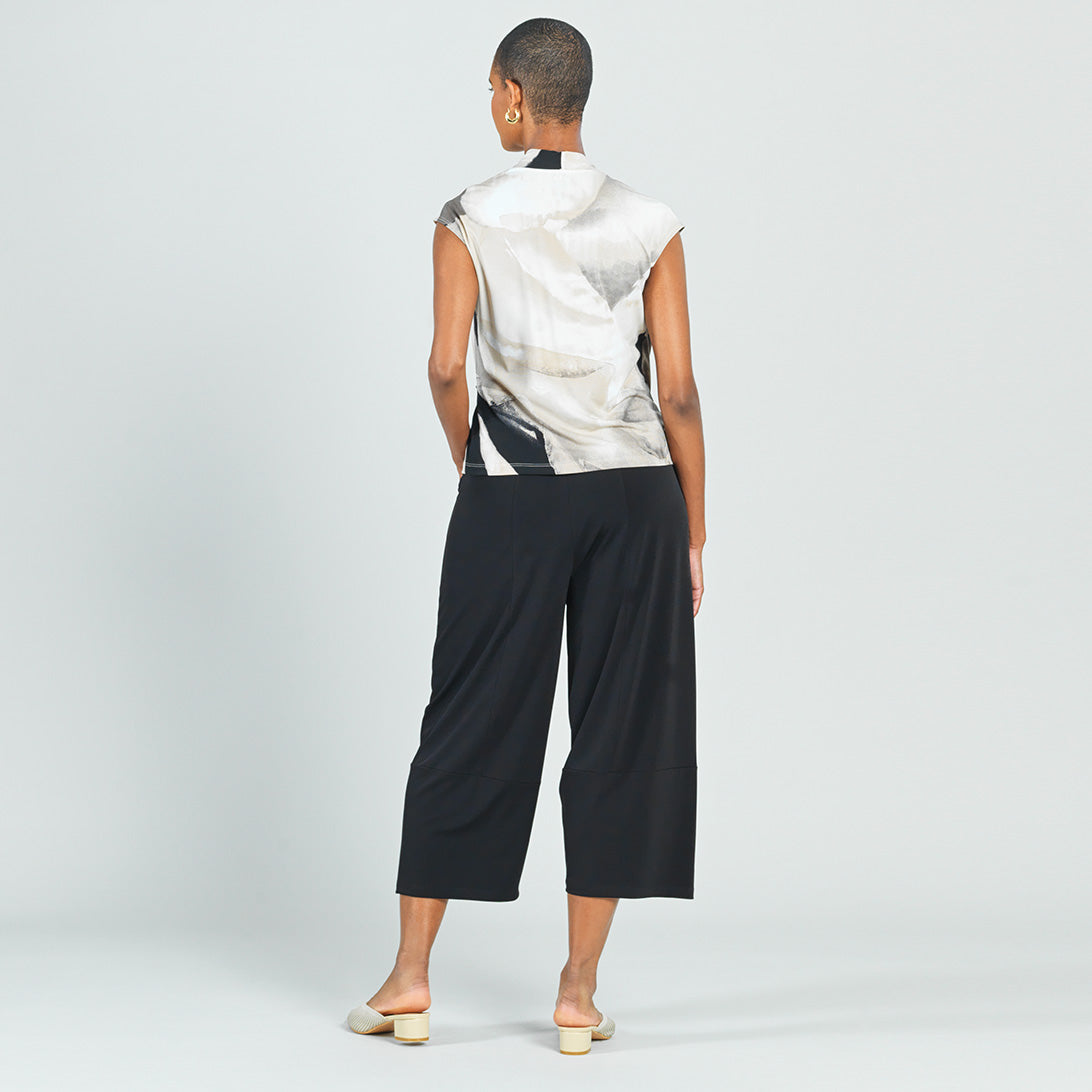 Clara Sunwoo Customer Favorite - Crossover Faux Wrap Top - Watercolor - Final Sale