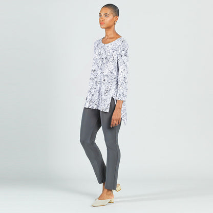 Clara Sunwoo Deals - Textured Parachute Hem Tunic - Floral Rain-Grey - Final Sale!