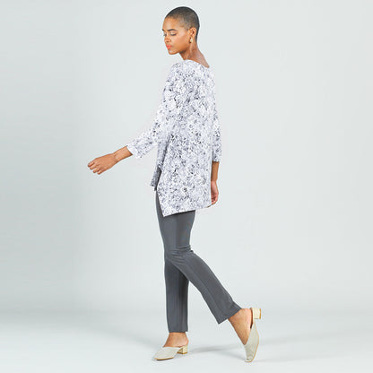 Clara Sunwoo Deals - Textured Parachute Hem Tunic - Floral Rain-Grey - Final Sale!