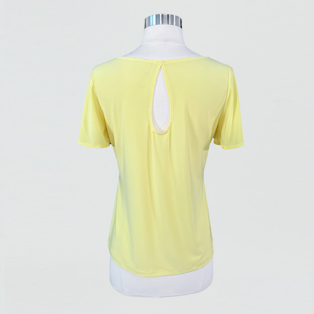 Clara Sunwoo Great Value - Back Keyhole Flounce Sleeve Top - Yellow - Final Sale!