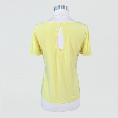 Clara Sunwoo Great Value - Back Keyhole Flounce Sleeve Top - Yellow - Final Sale!