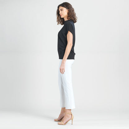 Clara Sunwoo Trending - Modal Cotton - Funnel Neck Side Cinched Top - Black - Final Sale!