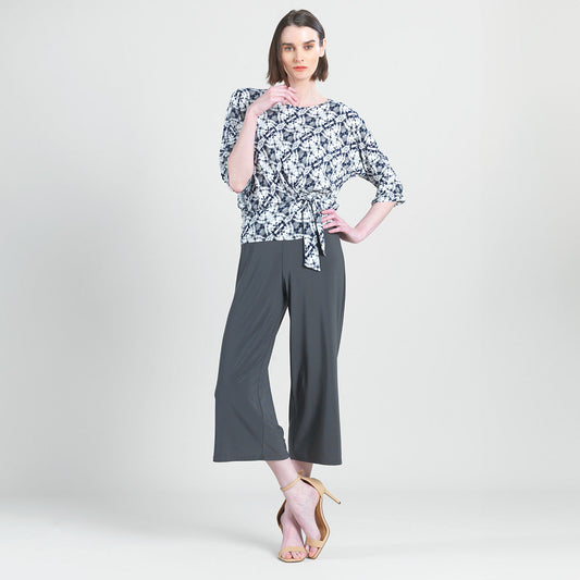 Clara Sunwoo Popular - Textured Side Tie Top - Circle Emblem - Final Sale!