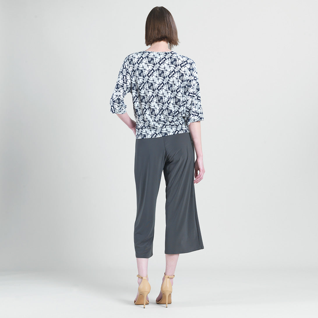 Clara Sunwoo Popular - Textured Side Tie Top - Circle Emblem - Final Sale!