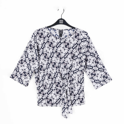 Clara Sunwoo Popular - Textured Side Tie Top - Circle Emblem - Final Sale!