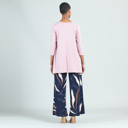 Clara Sunwoo Classic - Peach Knit - Round Neck Envelope Hem Tunic - Blush - Final Sale!