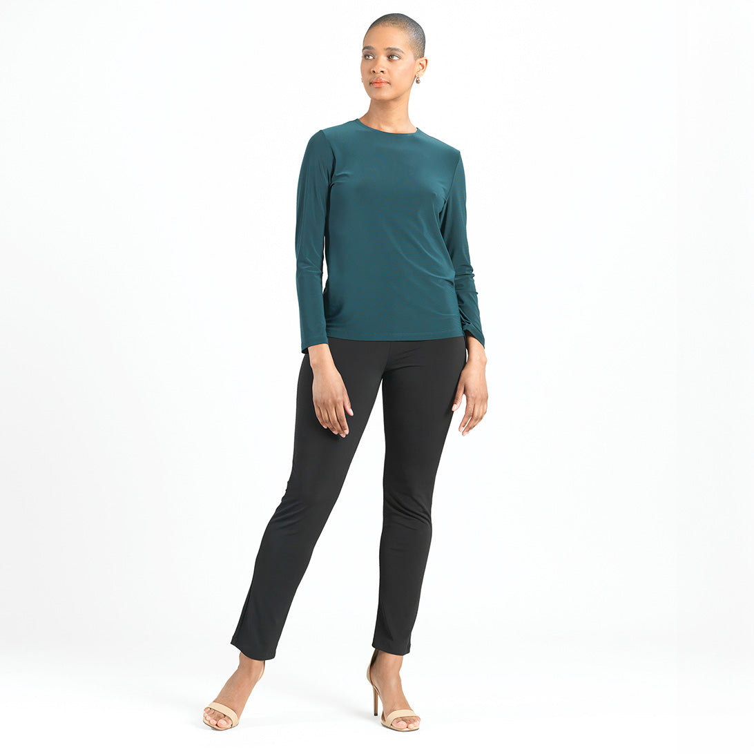 Clara Sunwoo Featured - Signature Crew Neck Top - Hunter Green - Final Sale