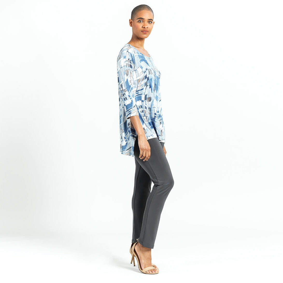 Clara Sunwoo Customer Favorite - Butter Knit - Textured Parachute Hem Tunic - Mosaic Tile - Final Sale!