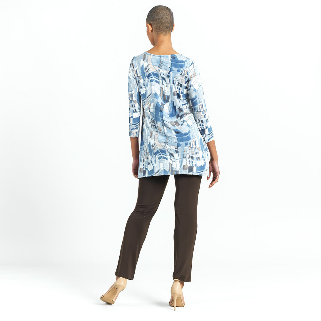 Clara Sunwoo Customer Favorite - Butter Knit - Textured Parachute Hem Tunic - Mosaic Tile - Final Sale!
