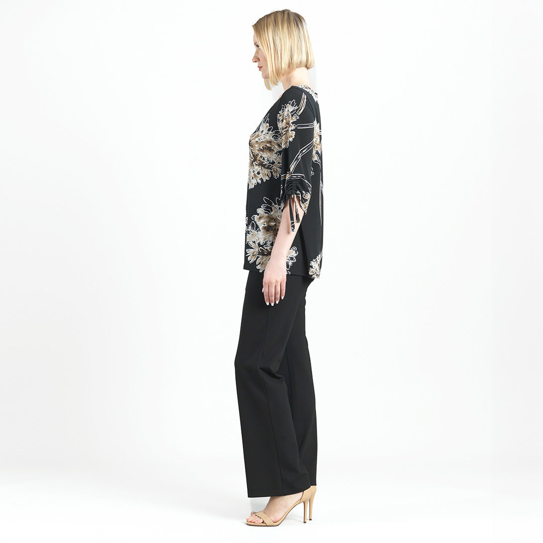 Clara Sunwoo Best Seller - Textured Pull-Tie Cuff Tunic - Mum Blossom - Final Sale!