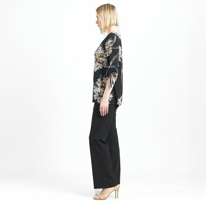 Clara Sunwoo Best Seller - Textured Pull-Tie Cuff Tunic - Mum Blossom - Final Sale!