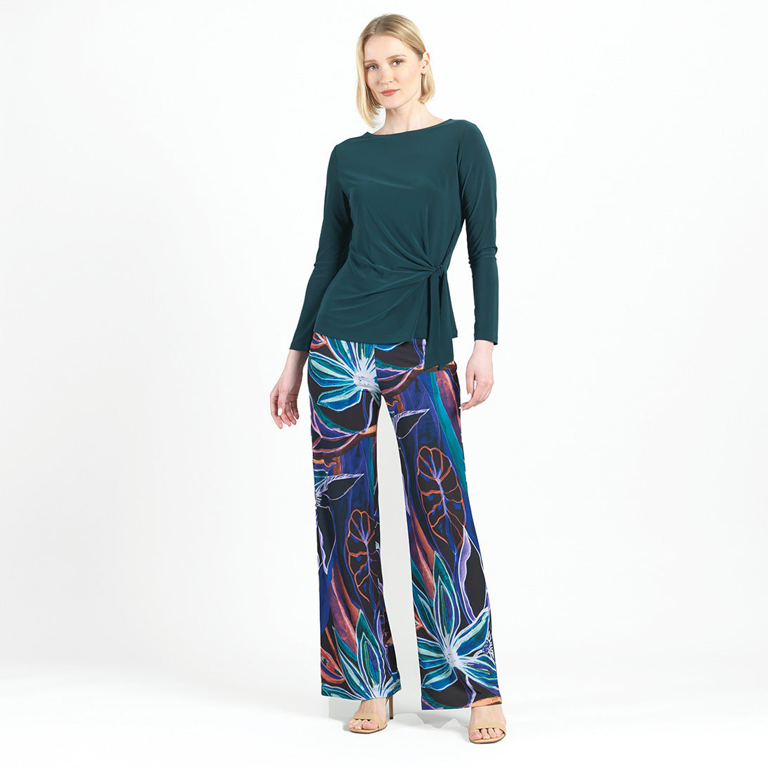 Clara Sunwoo Recommended - Side Tie Waist Top - Hunter Green - Final Sale