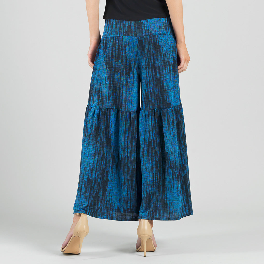 Clara Sunwoo Popular - Crinkle Pleat Knit - Tiered Skirt-Pant - Water Ripple-Cobalt - Final Sale!