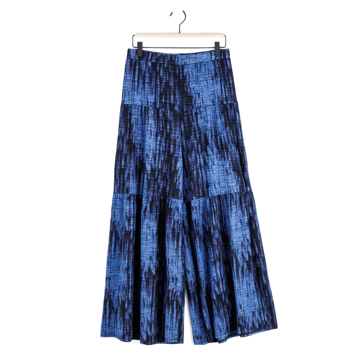 Clara Sunwoo Popular - Crinkle Pleat Knit - Tiered Skirt-Pant - Water Ripple-Cobalt - Final Sale!