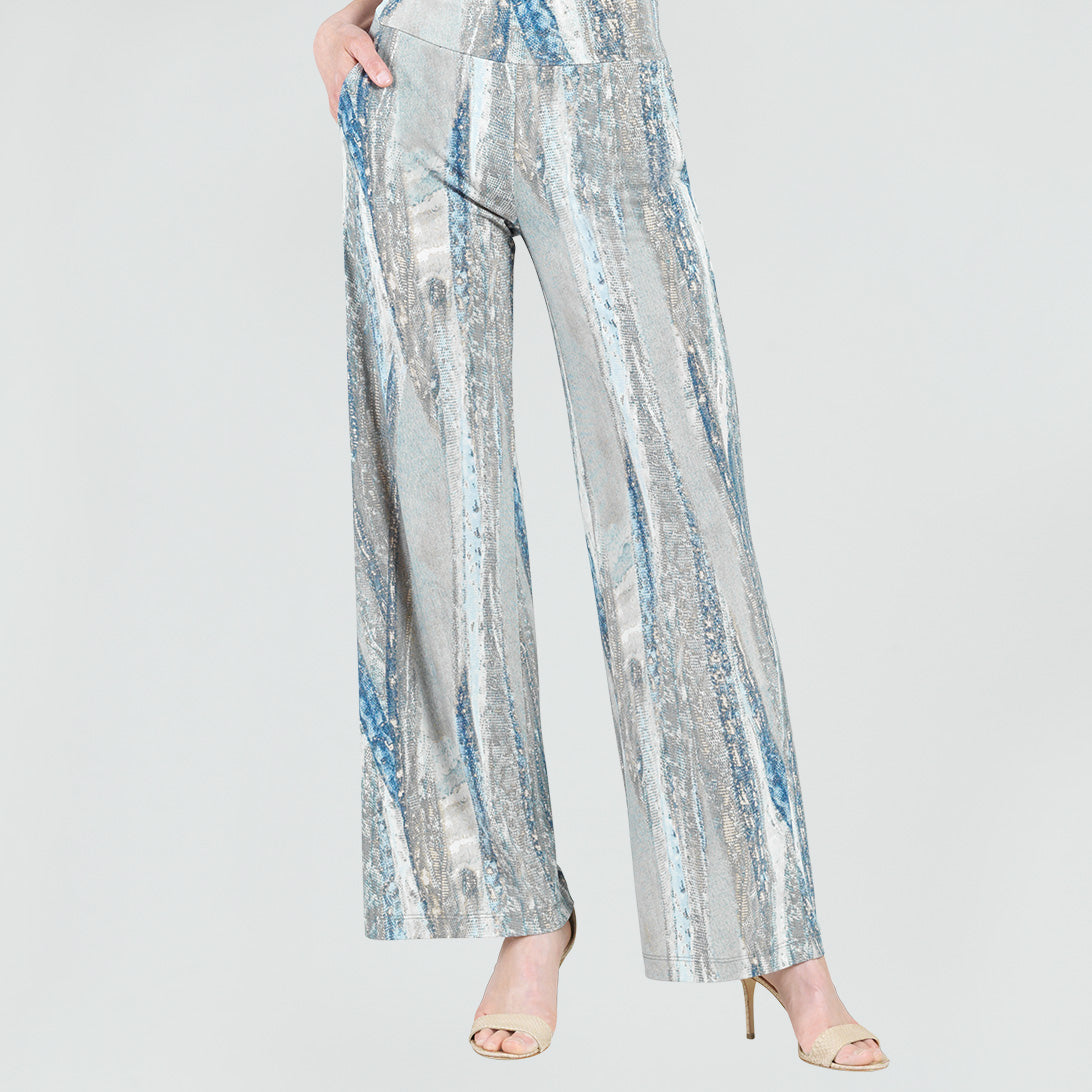 Clara Sunwoo Classic - Signature Wide Leg Pocket Pant - Python Taupe - Final Sale!