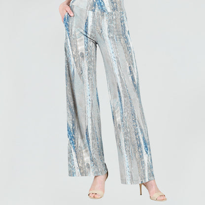 Clara Sunwoo Classic - Signature Wide Leg Pocket Pant - Python Taupe - Final Sale!
