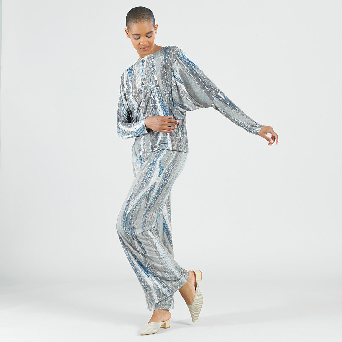 Clara Sunwoo Classic - Signature Wide Leg Pocket Pant - Python Taupe - Final Sale!