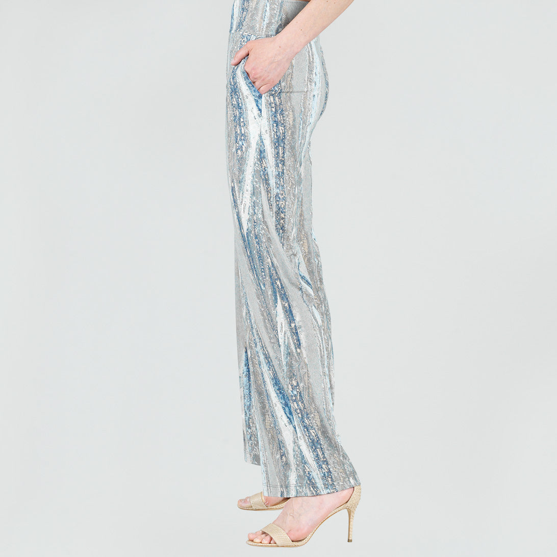 Clara Sunwoo Classic - Signature Wide Leg Pocket Pant - Python Taupe - Final Sale!