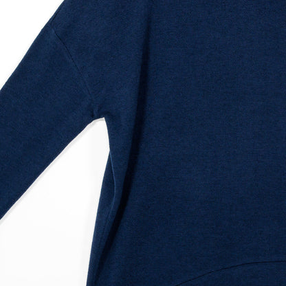 Clara Sunwoo Essential - French Terry - Banded Hemline Sweater - Midnight Blue - Final Sale
