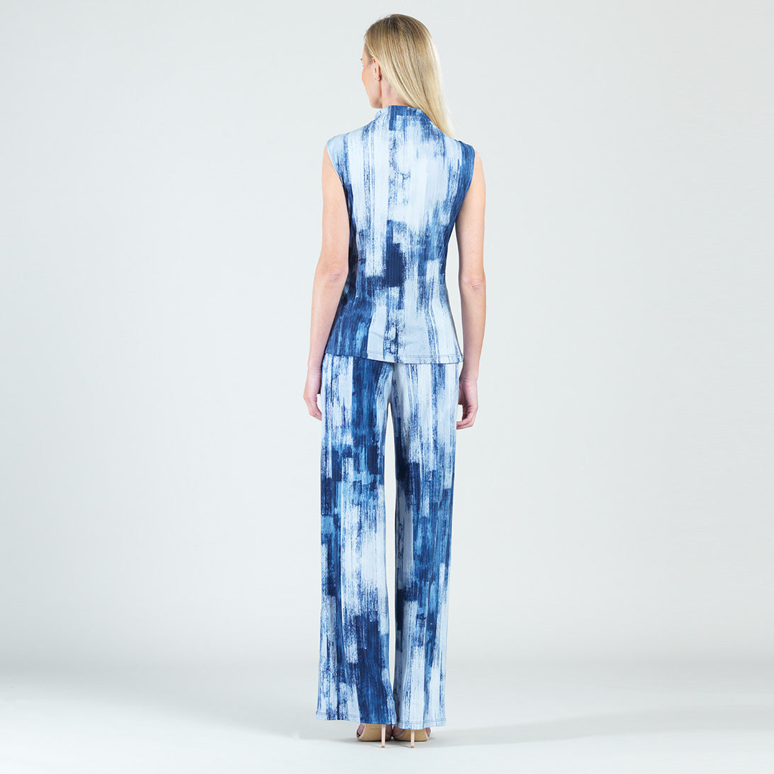 Clara Sunwoo Smart Buy - Sleeveless Center Front Tie Top - Paint Stroke - Final Sale!
