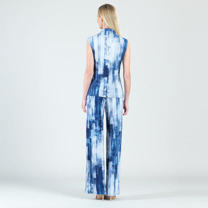 Clara Sunwoo Smart Buy - Sleeveless Center Front Tie Top - Paint Stroke - Final Sale!