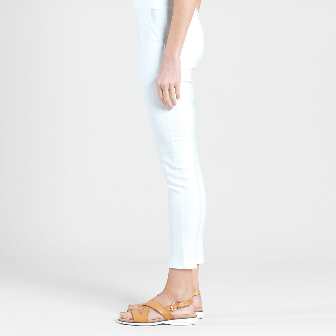 Clara Sunwoo Quality - Techno Knit - Skinny Ankle Pocket Pant - White - Final Sale!